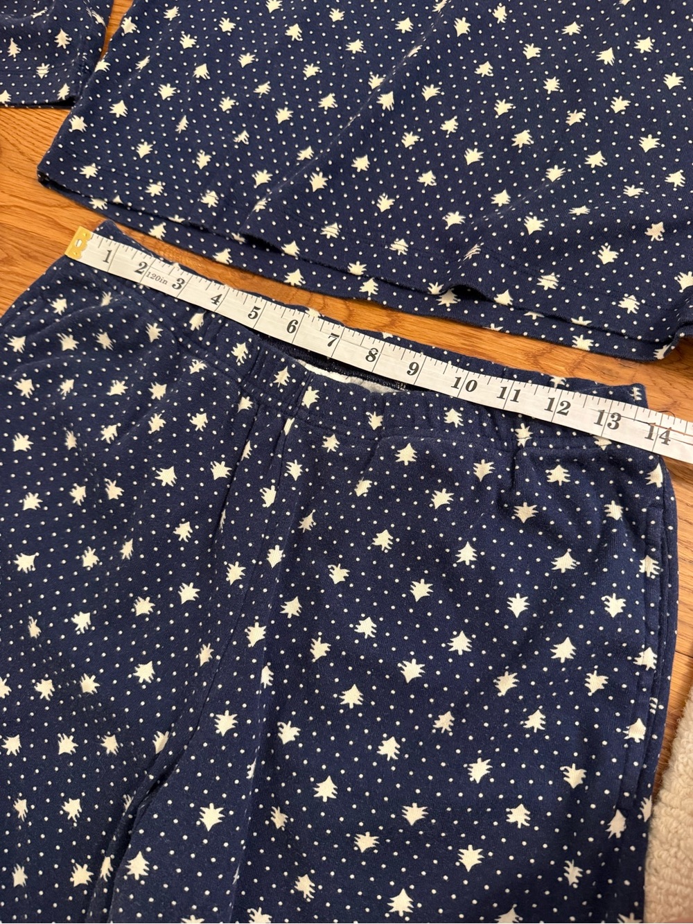 Hanna Andersson Women's Wide Leg Pajama Set in Navy Forest Size Medium - Picture 10 of 11